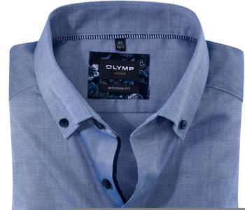 OLYMP Luxor Hemd Modern Fit Button-Down rauchblau (1296-24-13)
