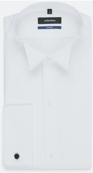 Seidensticker Bügelfreies Popeline Business Hemd in Shaped mit Kläppchenkragen Uni (01.247890-0001) weiß