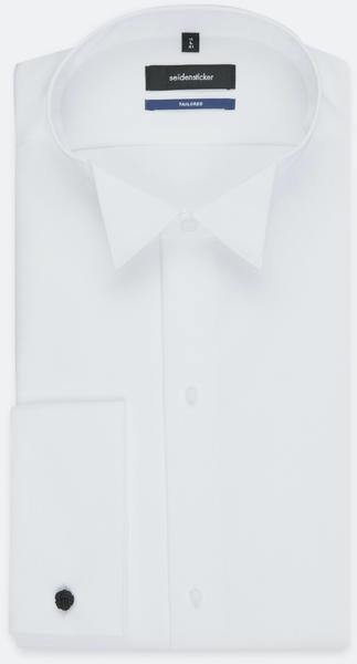 Seidensticker Bügelfreies Popeline Business Hemd in Shaped mit Kläppchenkragen Uni (01.247890-0001) weiß
