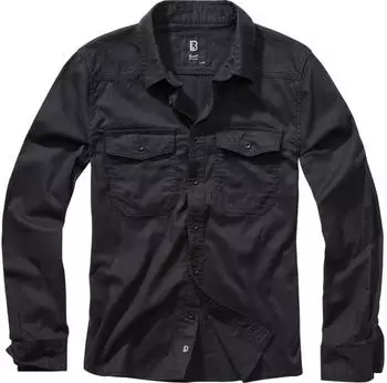 Brandit Flannel Long Sleeve (4030) black