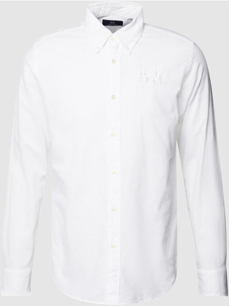 Calvin Klein Freizeithemd mit Logo-Stitching Modell STRETCH Poplin weiß (K10K109440)