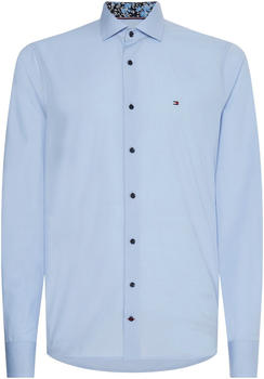 Tommy Hilfiger Slim Fit Business-Hemd mit Label-Stitching Modell Solid Poplin bleu (MW0MW29136)