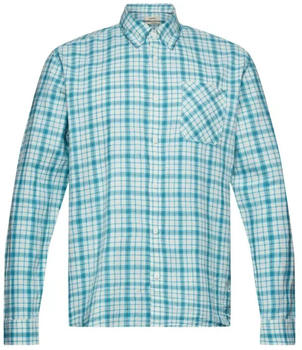 Esprit Kariertes Hemd aus nachhaltiger Baumwolle (023EE2F303) aqua green