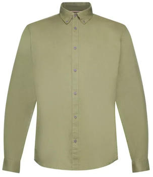 Esprit Button-Down-Hemd aus Baumwolle und Leinen (993EE2F301) light khaki