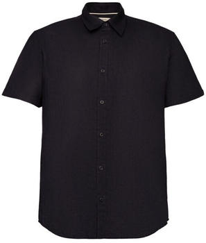 Esprit Kurzärmliges Hemd aus Baumwolle-Leinen-Mix (993EE2F302) black