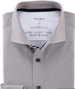 OLYMP Luxor 24/Seven Stretch Hemd Modern Fit Kent (1218-34-22) braun