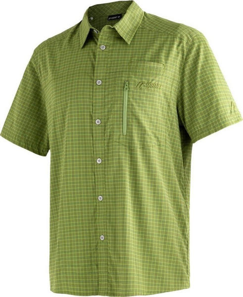 Maier Sports Mats Short Sleeve Shirt green check