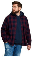 Jack & Jones Herren Freizeit Hemd JJEGINGHAM Comfort Fit Plussize Comfort Fit Blau