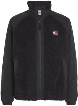 Tommy Hilfiger Mixed Media Relaxed Sherpa Jacket (DM0DM17236) black