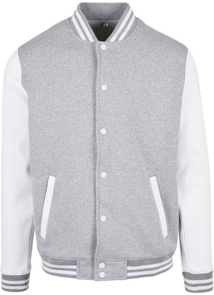 Build Your Brand Basic College Jacket (BB004) grey(white