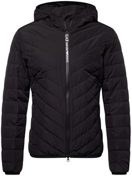 Emporio Armani Premium Shield packbare Daunenjacke mit Kapuze (8NPB14) schwarz
