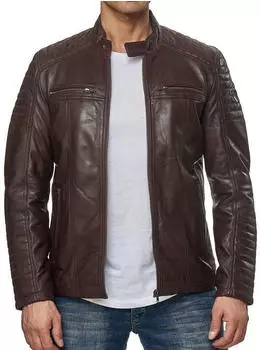 Tazzio Lederjacke Biker Echtleder (19709) bordeaux