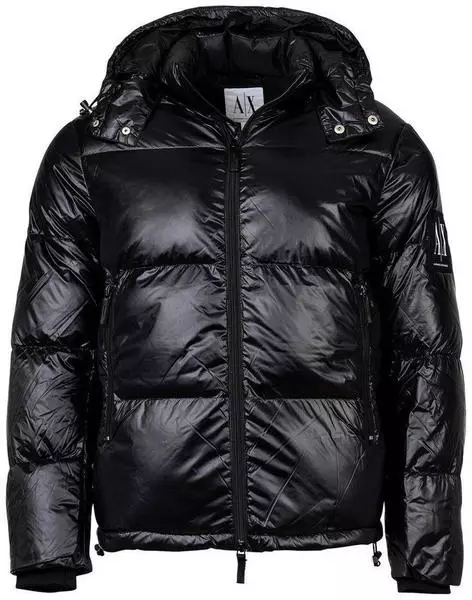 Winterjacke Herren Schwarze Armani Jacke Herren Steppjacke EA7