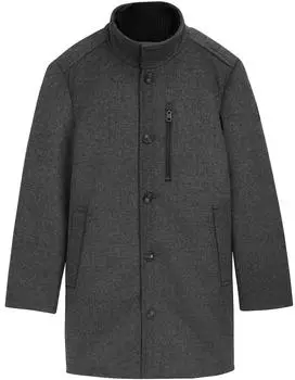 Tom Tailor 2-in-1 Mantel mit Wolle (1042475) dark grey black herringbone
