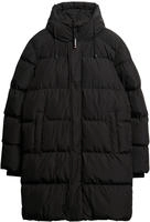Superdry Steppjacke "HOODED SPORTS PUFFER MID JKT" mit Kapuze Kunstfaser,...