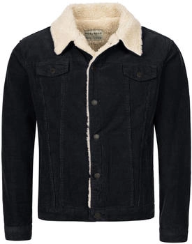 Rock Creek Cordjacke mit Teddyfell-Kragen H-21 schwarz