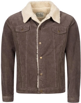 Rock Creek Cordjacke mit Teddyfell-Kragen H-21 mocca