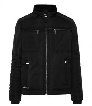 Camp David Winterjacke im Biker-Design schwarz
