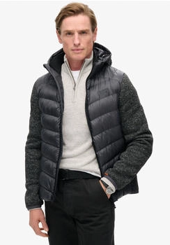 Superdry Hooded Knit Storm Hybrid Jkt grau rot