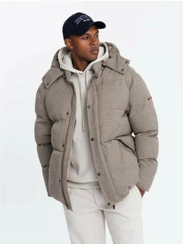Ombre Winterjacke dick wattiert Herren-Peplit-Pufferjacke