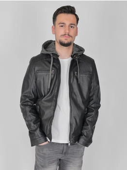 MUSTANG Lederjacke 'Foster' schwarz