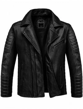 Amaci&Sons Echtleder Jacke Biker Zipper 9107 schwarz