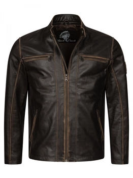 Rock Creek Lederjacke dunkelbraun