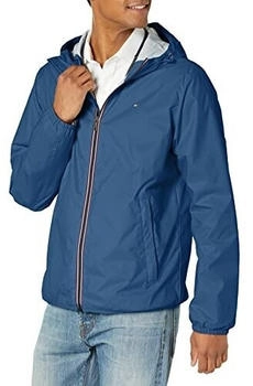 Tommy Hilfiger Leichte wasserabweisende Kapuze Regenjacke nautisches blau