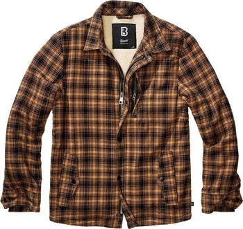 Brandit Classic Sherpa Jacke camel schwarz kariert