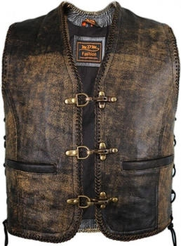 MDM Dance Lederweste Vintage Leder Kutte