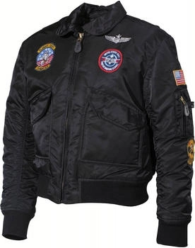 Max Fuchs Kinder-Pilotenjacke CWU schwarz Fliegerabzeichen