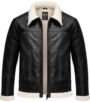 Amaci&Sons Echtleder Jacke gefüllte Fell 9110 schwarz