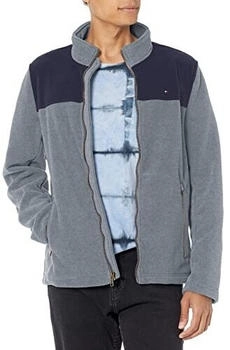 Tommy Hilfiger Lightweight Polar Fleece Jacket Fleecejacke marineblau hellgrau
