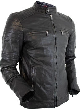 MDM Dance Lederjacke schwarz Lammleder Slim