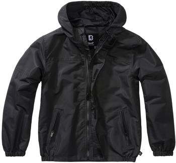Brandit Allwetterjacke Kids Summer Windbreaker Frontzip 1-St schwarz