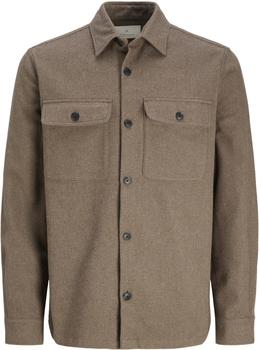 Jack & Jones Jprraymond Melange Solid Ls Overshirt Sn (12263645) charcoal gray