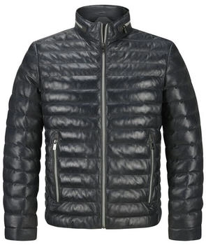 Milestone MSCortino Lederjacke Steppjacke Stehkragen gefüttert nachtblau