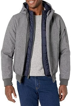Tommy Hilfiger Gefüllte Softshelljacke Kapuze und offenem Unterteil