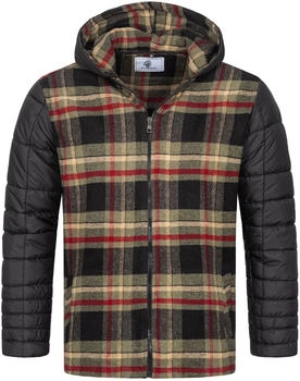 Rock Creek Winterjacke Kariert Regular Fit dunkelgrün