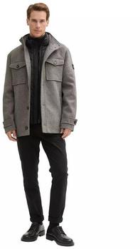 Tom Tailor Wollmantel Brusttaschen 1042209 stahlgrau