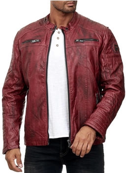 Redbridge Kunst Leder Jacke Biker Look M6013 dirty red