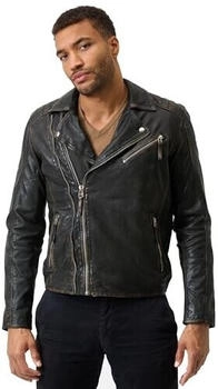 Ricano Vintage Bikerjacke Matteo Reverskragen schwarz