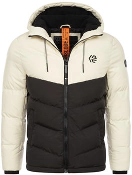 Indicode Winterjacke 'Agiotis' dunkelgrau naturweiß