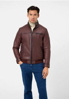 Ricano Lederjacke Ricma hochwertiges Lamm-Nappa-Leder braun