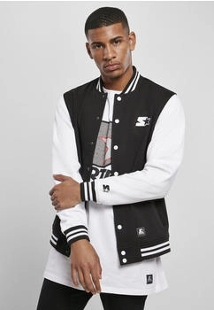 Starter College Fleece Jacket schwarz wei&szlig;