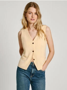 Pepe Jeans Weste gelbem Knopfverschluss PL402420