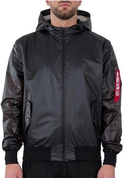 Alpha Industries MA-1 Hooded Regenjacke schwarz
