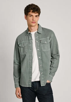Pepe Jeans Overshirt Langarm Klappkragen 701PALM GREEN