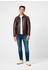 Ricano Lederjacke Claude dunkelbraun schwarz
