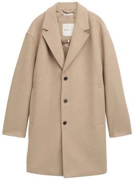 Tom Tailor Denim Relaxed Mantel mit Wollanteil foggy beige melange (1042407_35750)